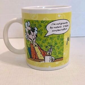 Hallmark Maxine cartoon coffee mug grouchy by nature breakfast in bed
